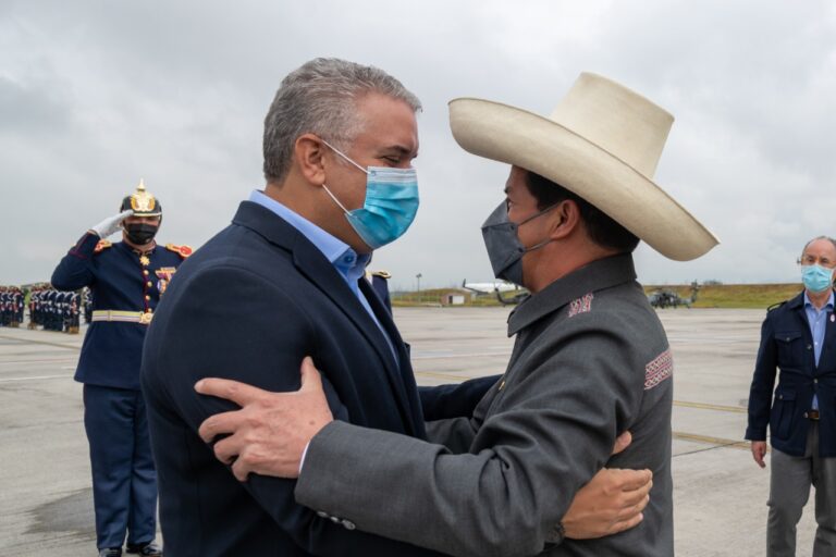 El encuentro entre presidentes de Colombia y Perú,  en Villa de Leyva